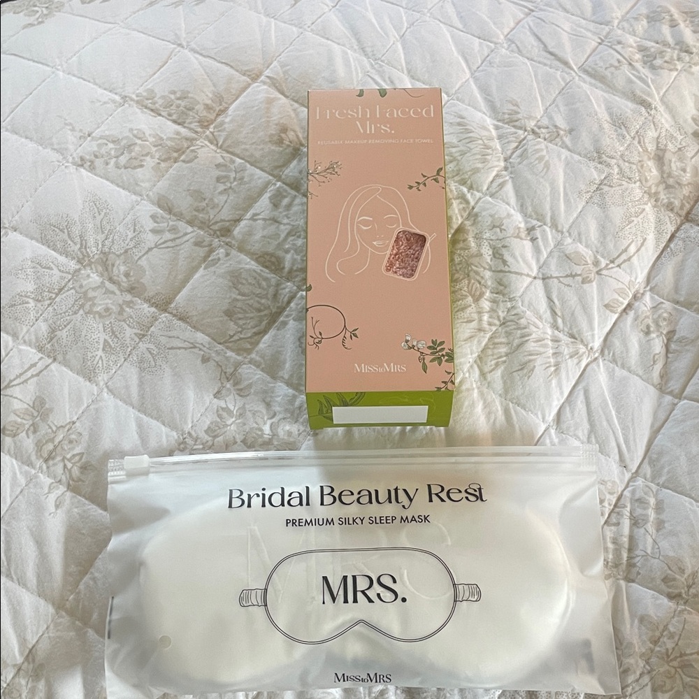Miss to Mrs Bridal Beauty Rest Sleep Mask & Reusable Makeup Removing Face Towel